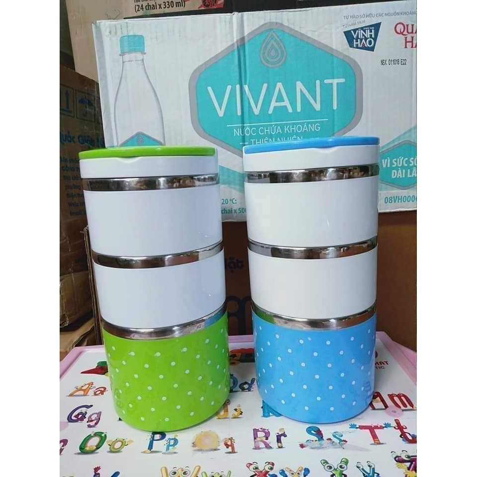 Hộp cơm giữ nhiệt 3 tầng