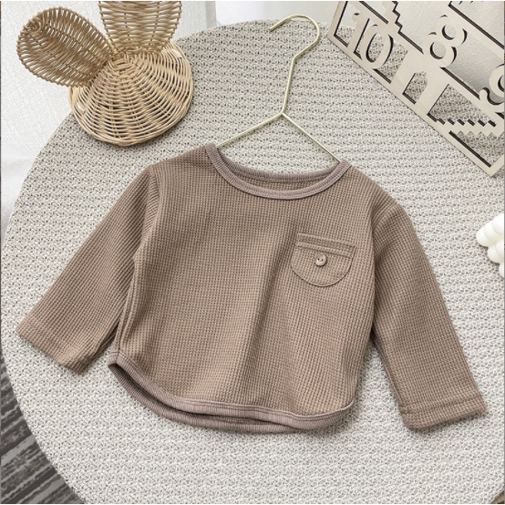 Ins Autumn Baby Kids Korean Style Long Sleeve Casual Bottoming Shirt