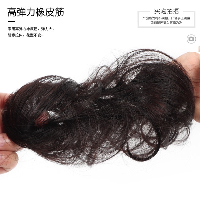 Tóc búi chun Hàn quốc nhẹ nhàng tinh tế , sợi tóc thật 100% chịu được nhiệt