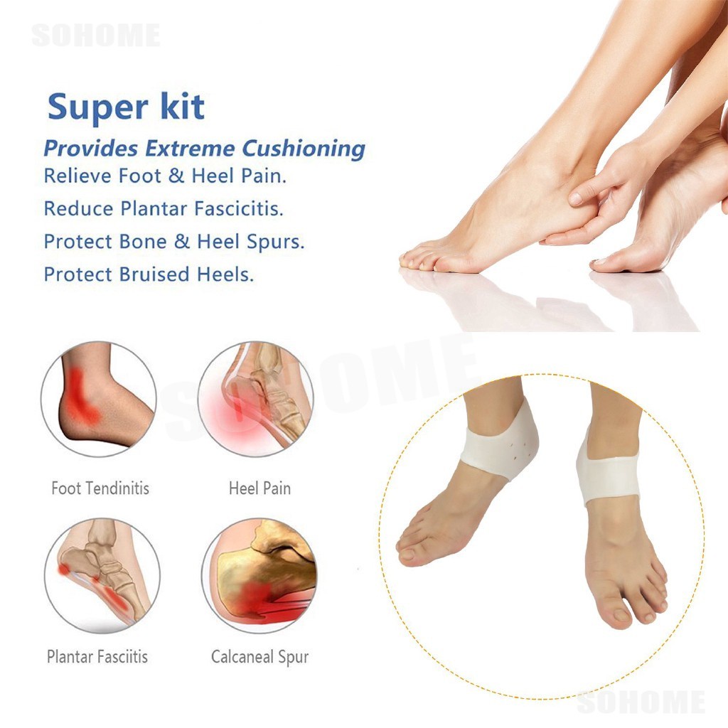 Set 2 Miếng Đệm Bảo Vệ Gót Chân Giảm Đau Hiệu Quả