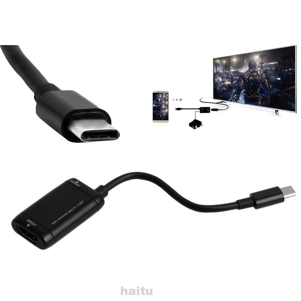 Adapter Cable Lightweight Accessories Portable 1080P Tablet Black Type C To HDMI For MHL