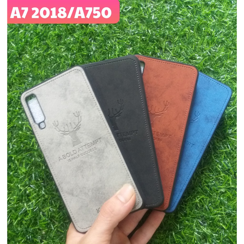 SAMSUNG A7 2018_Ốp Lưng Giả Da Con Hươu DEER - Nhựa Dẻo TPU galaxy a7 2018/a750