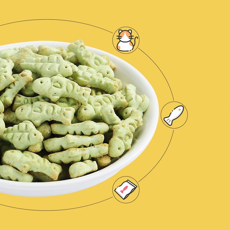 Bánh Thưởng/Bánh Quy Catnip Hình Cá 88g Hương Vị Cá Hồi, Cá Ngừ, Cá Tuyết Siêu Ngon Cho Chó Mèo Thú Cưng
