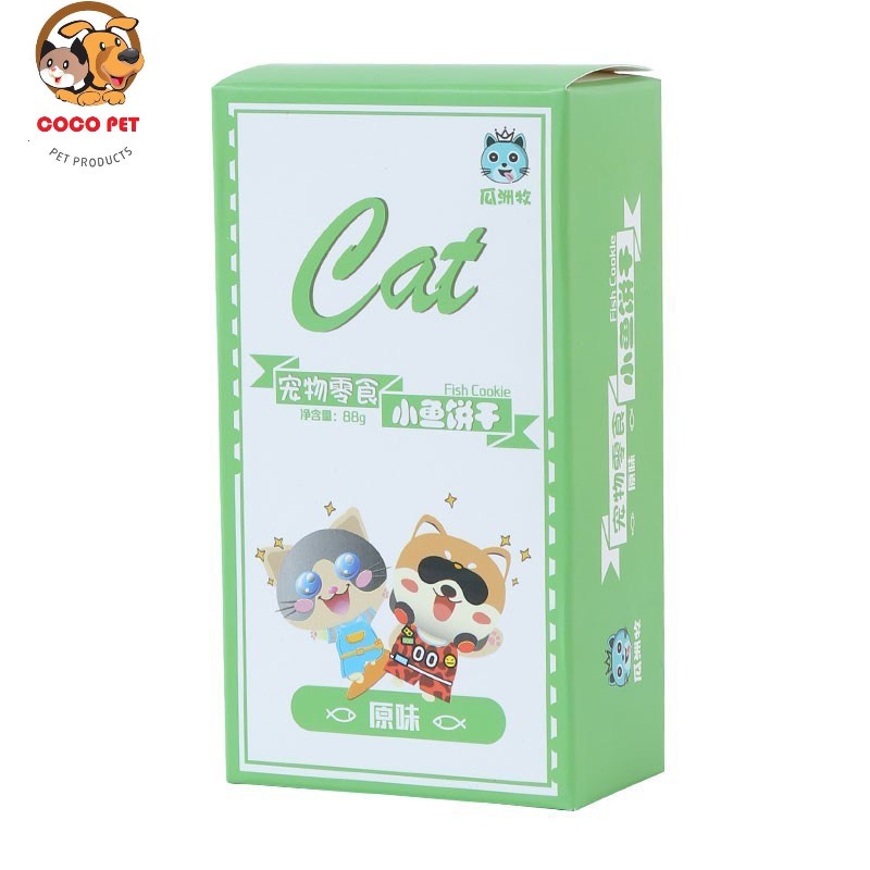 Bánh Thưởng/Bánh Quy Catnip Hình Cá 88g Hương Vị Cá Hồi, Cá Ngừ, Cá Tuyết Siêu Ngon Cho Chó Mèo Thú Cưng