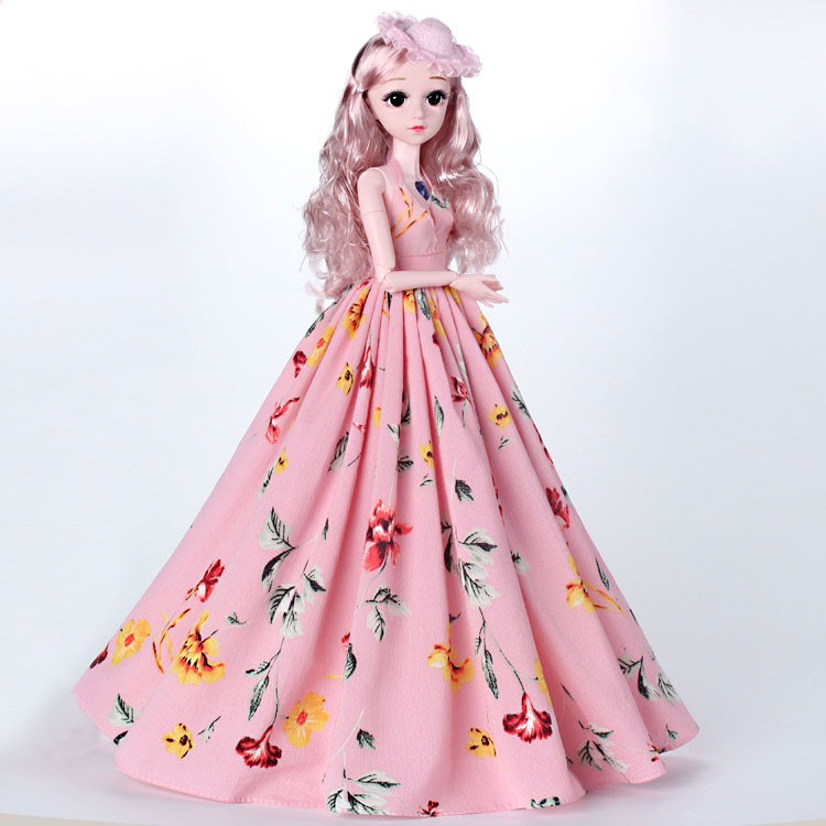 Búp bê BJD 18 Khớp 60cm Váy Hồng