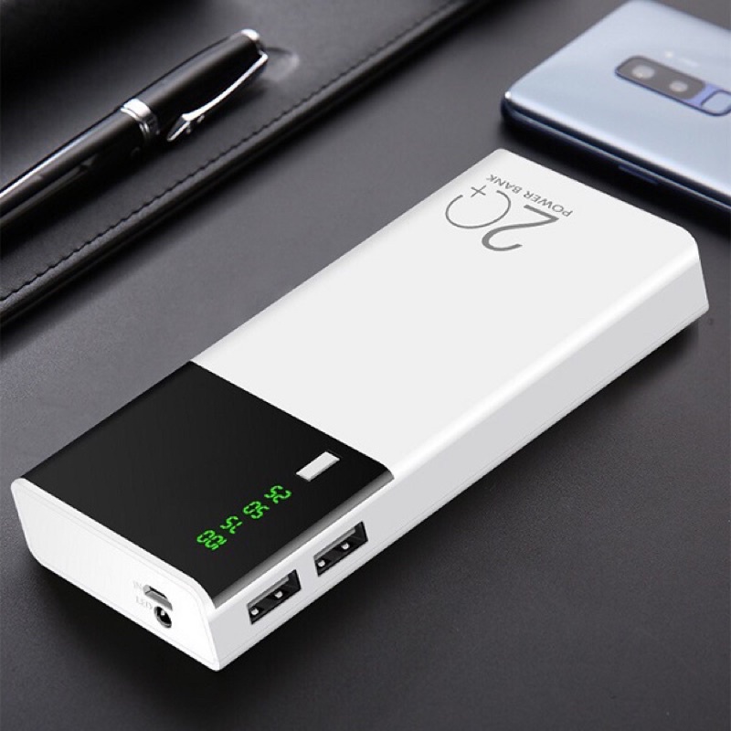 PIN SẠC DỰ PHÒNG SAMSUNG SMART 20.000 MAH TÍCH HỢP ĐÈN LED 2 CỔNG SẠC USB