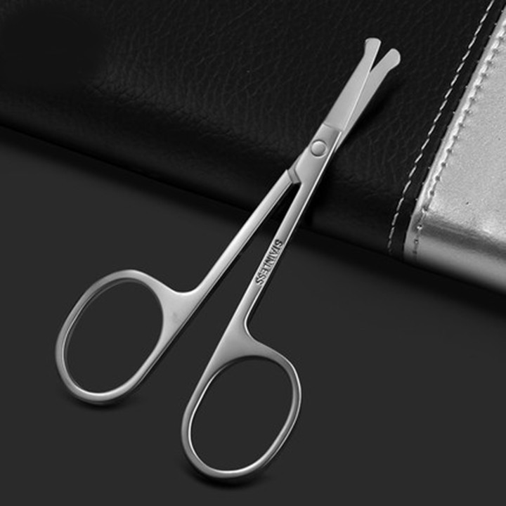 Kéo Đầu Tròn Tỉa Lông Mũi, Lông Mày, Mi Mắt, Tóc, Râu BP Nose Scissors Hàn Quốc 5.0