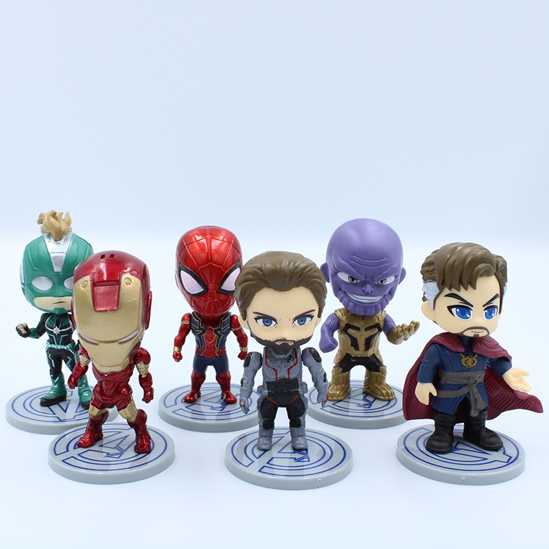 [Set E] Mô hình nhân vật Marvel comic Captian Marvel - Iron Man - Spider Man - Bucky - Thanos - Doctor Strange