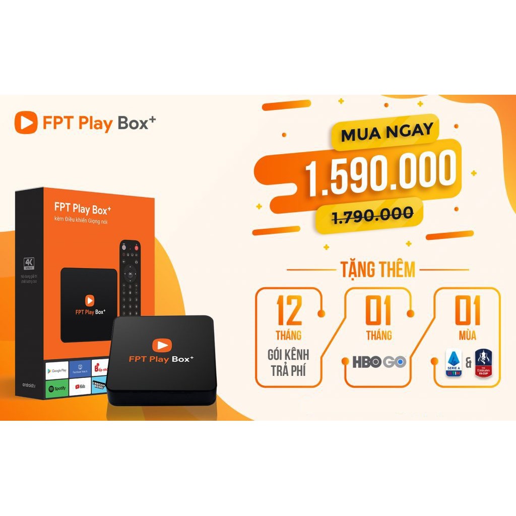 [Hàng chính hãng - Bảo hành 1 đổi 1 trong 12 tháng trên toàn quốc] FPT Play Box + 4K