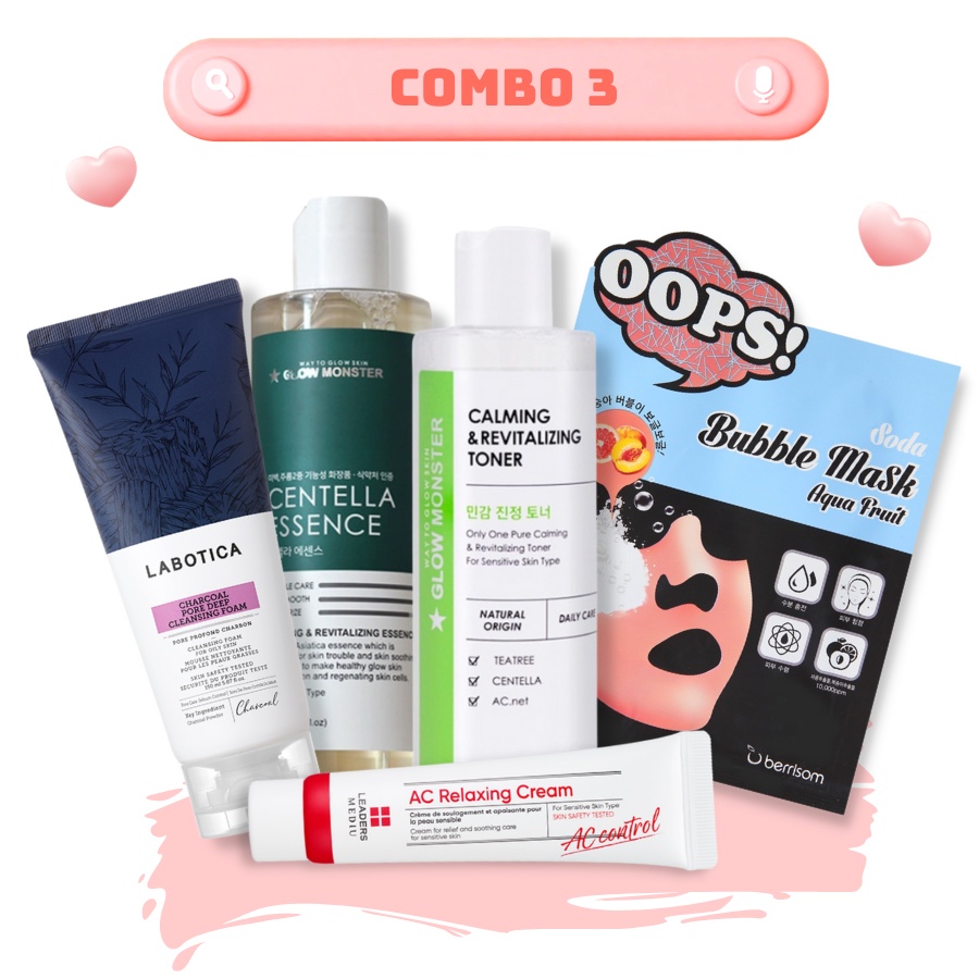 [CSHOP BOX] Combo Dành Cho Da Mụn, Dưỡng Da, Làm Dịu Da_Mỹ Phẩm Hàn Quốc Chính Hãng