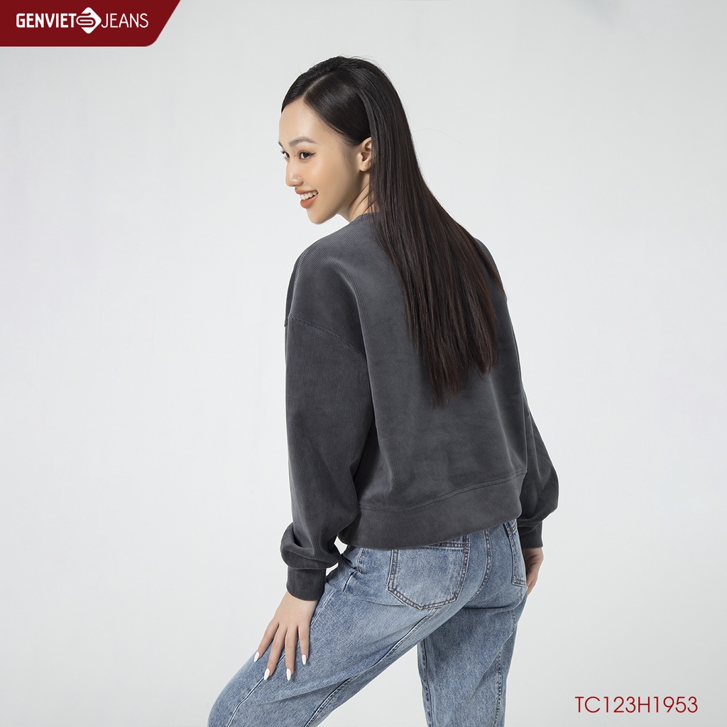 Áo Nhung nữ Oversize GENVIET TC123H1953 | BigBuy360 - bigbuy360.vn