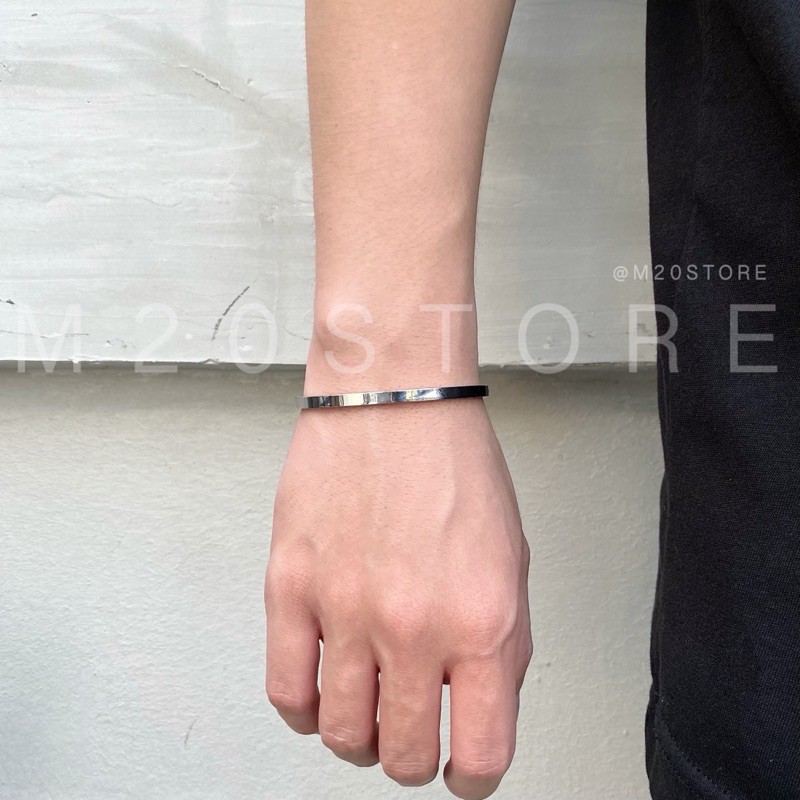Vòng Tay Nam Nữ Dạng Kiềng Inox Không Gỉ,Cuff Nam Nữ Oversize Phù Hợp Mang Đôi Couple