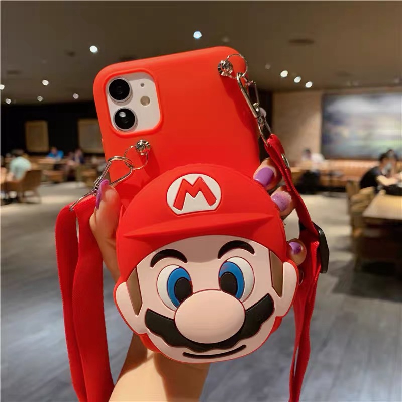 Ốp điện thoại dẻo họa tiết hoạt hình Super Mario kèm giá đỡ cho iPhoneSE 2020 IPhone 6 6s 7 8 Plus 5 5s 5SE 11Pro Max X Xs Max XR