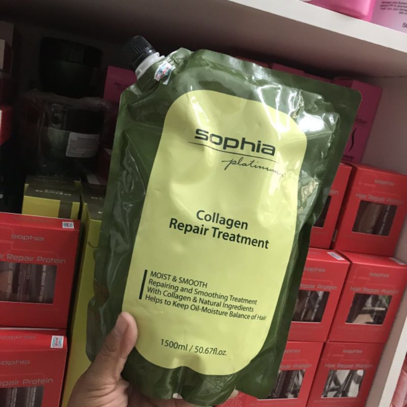 Hấp phục hồi thảo dược collagen Sophia 1500ml (dạng túi)