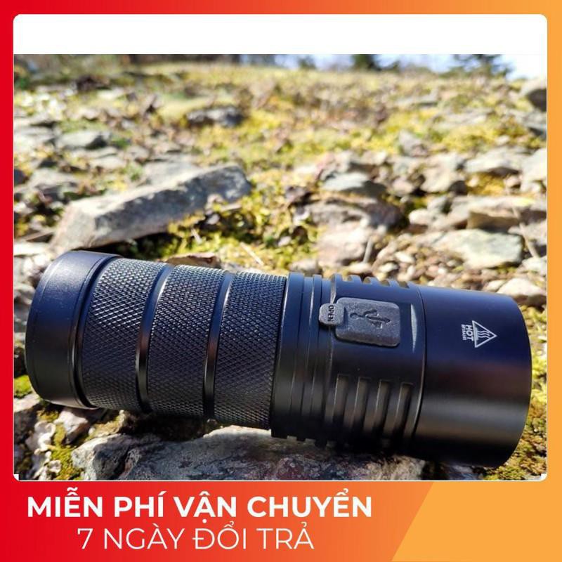 Đèn pin SOFIRN SP36 PRO 4 LED SST40 sáng 8000lm xa 450m sạc TYPE-C 3 pin sạc 18650