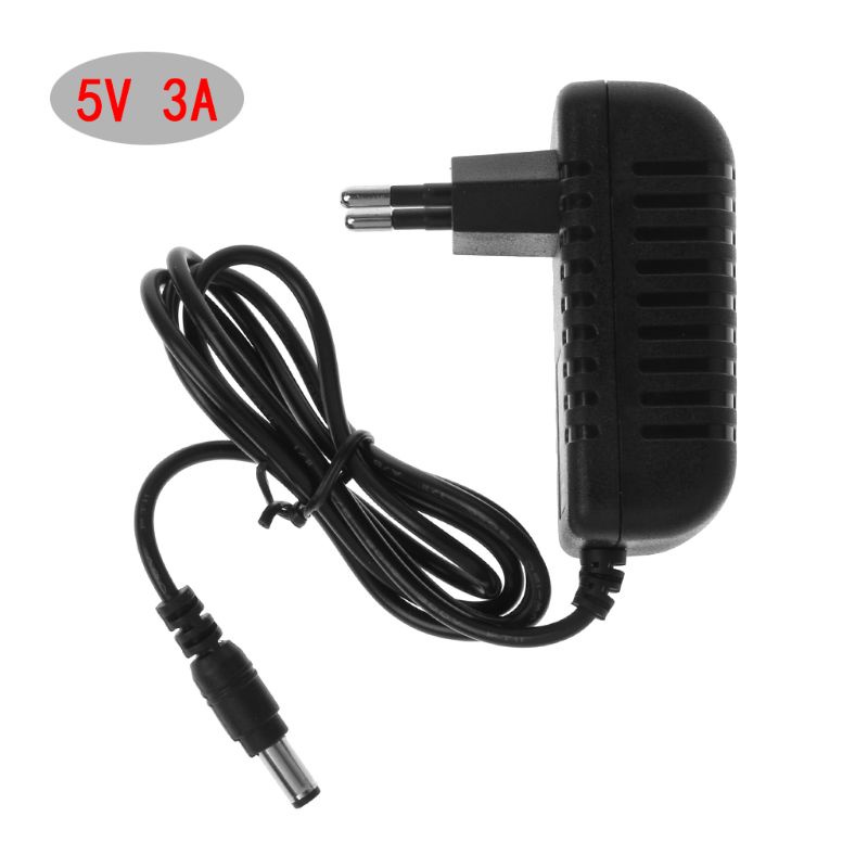 Đầu sạc nguồn điện DC AC chuyển đổi biến áp 5V 3A 5.5X2.5 mm ổ cắm EU cho camera IP/CCTV/Hub USB/dây đèn led