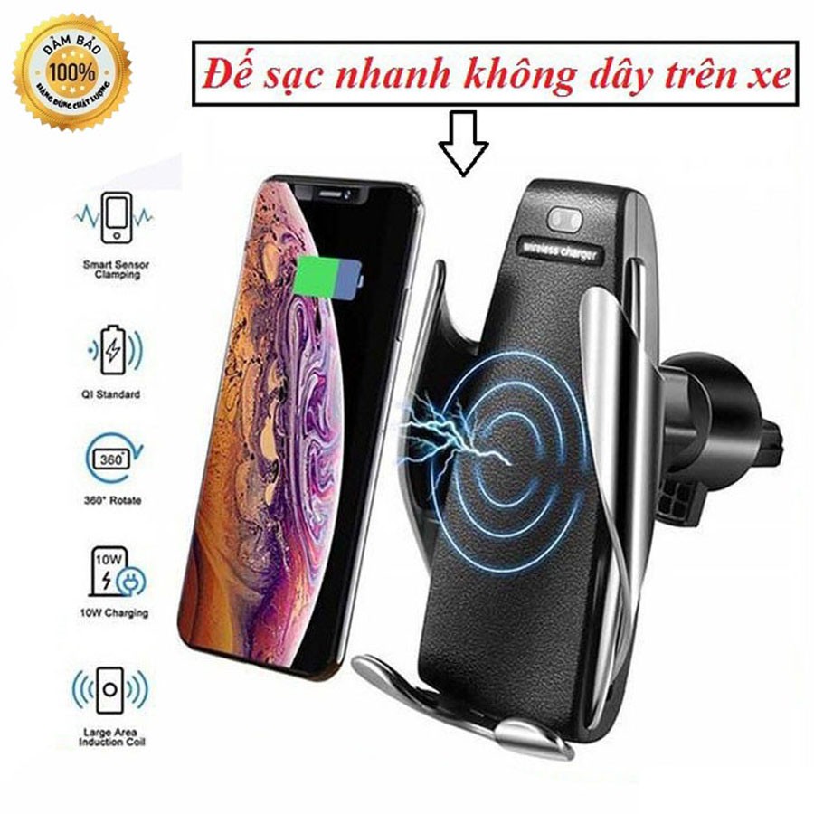 Sạc không dây Magic S5 kiêm giá đỡ điện thoại Tự Động Cảm ứng