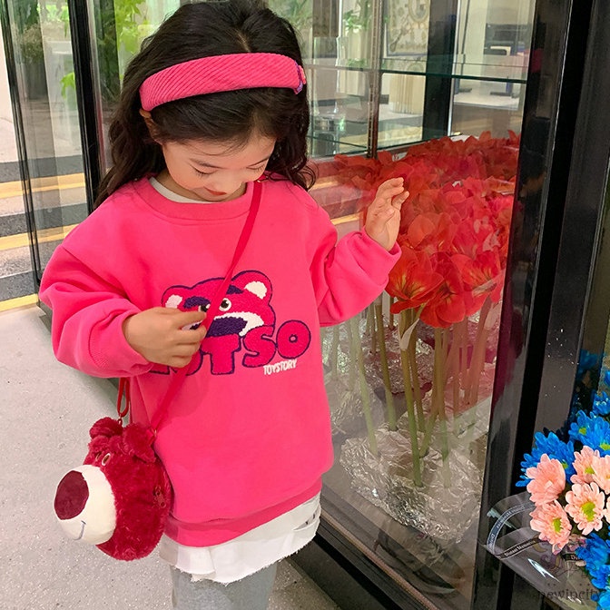 Áo Sweater Dài Tay Họa Tiết Hoạt Hình Theo Phong Cách Thu Đông Hàn Quốc Dành Cho Bé Gái