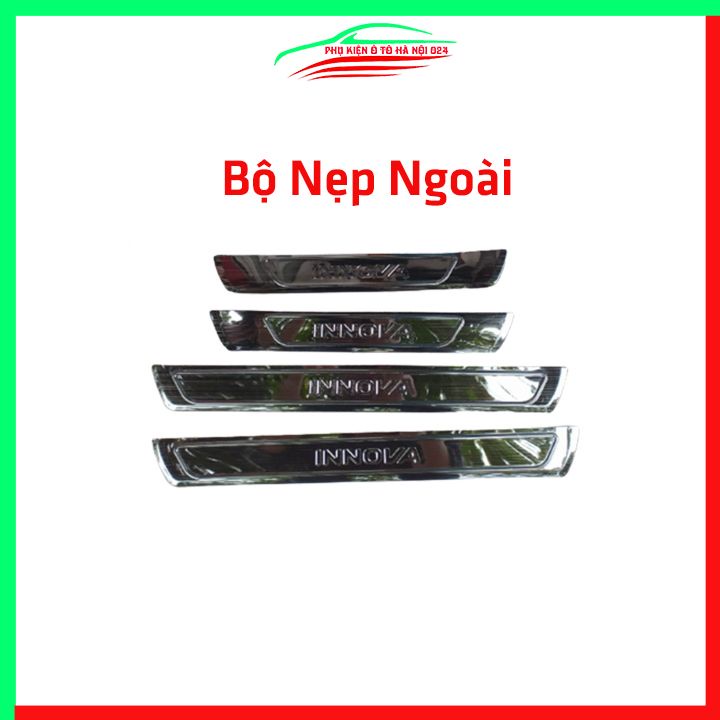 Ốp bậc cửa nẹp bước chân TITAN ô tô Innova 2017-2019 chống trầy bảo vệ xe