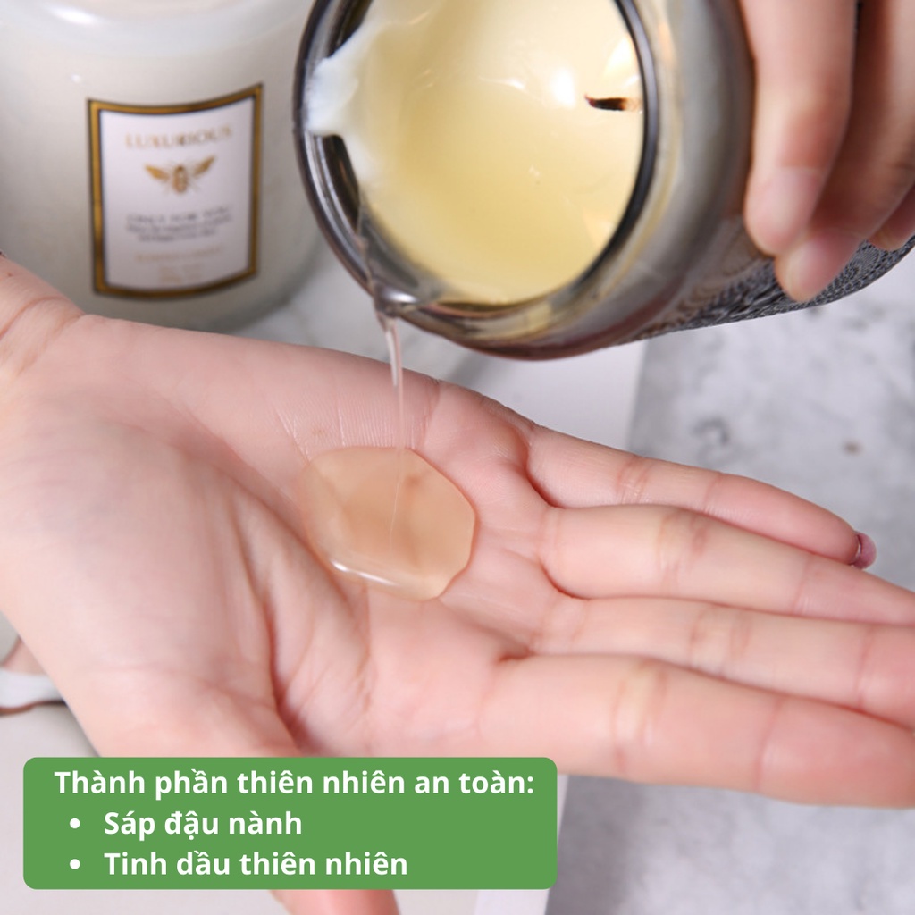 Nến Thơm Phòng Candle Cup Hương Thơm Thư Giãn Khử Mùi Không Khói Lưu Hương Phòng Ngủ Luxurious NEN01