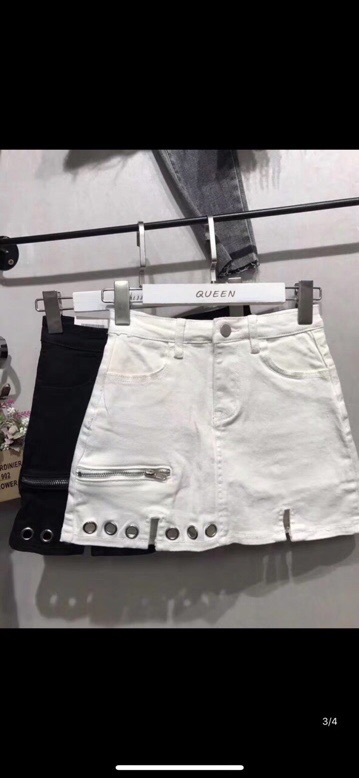 Chân váy kaki đục lỗ phối khoá siêu ngầu | BigBuy360 - bigbuy360.vn