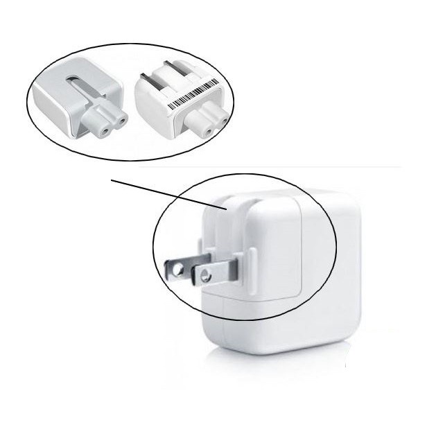 Chân nối sạc 2 chấu cho ip,tablet táo