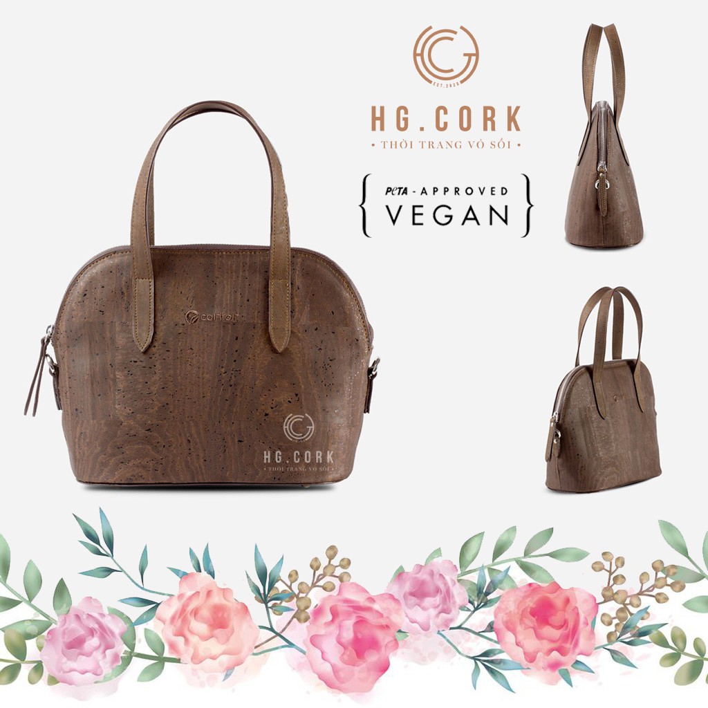 Túi Nữ Cao Cấp Crossbody 2 in 1 - HGcork Corkor CK249 - Da cork thực vật thuần chay siêu bền, Sản Xuất Tại Bồ Đào Nha