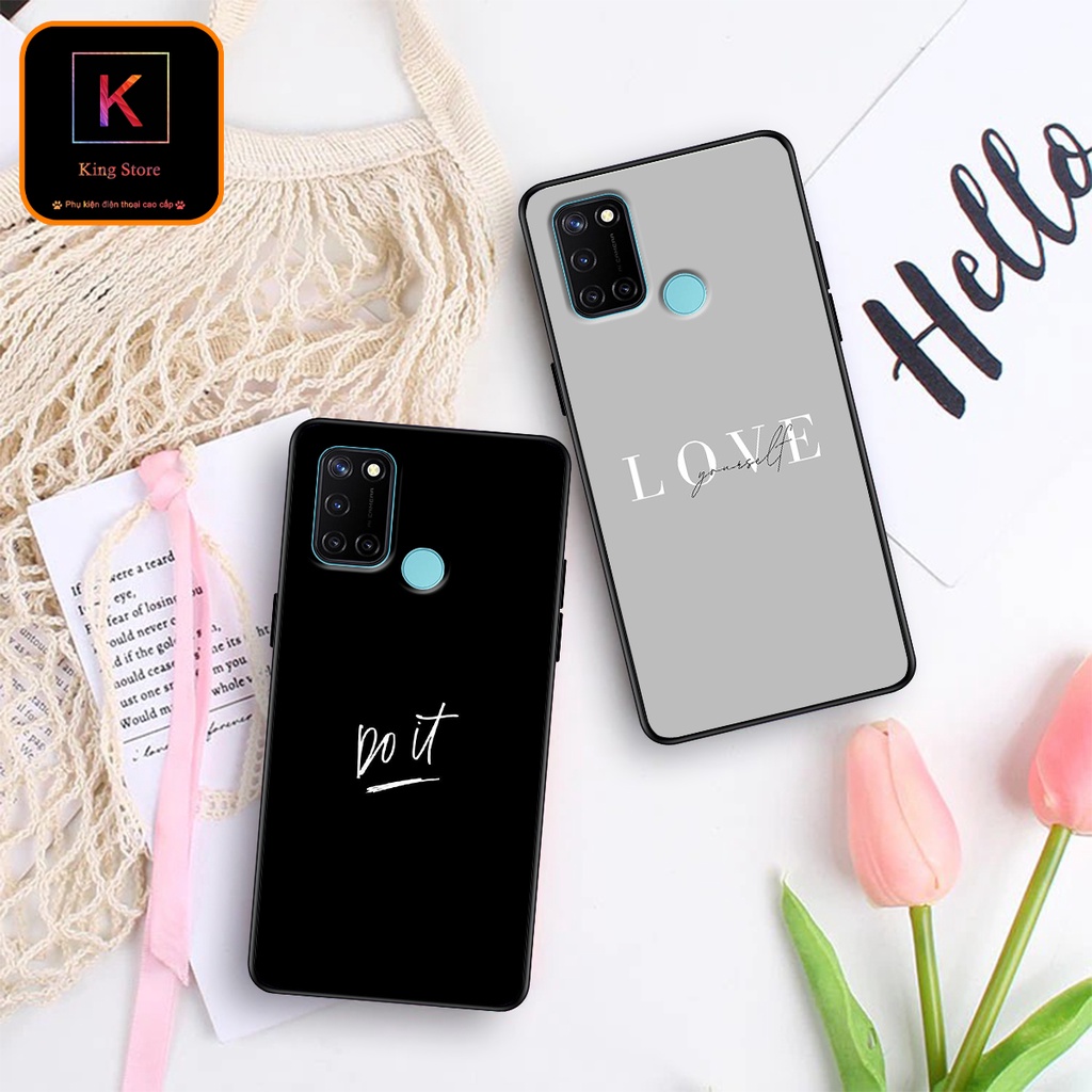 Ốp lưng Oppo Realme C17 - Realme 7i - Realme C20 - Ốp Oppo in hình WordLove - Chất liệu TPU siêu bền