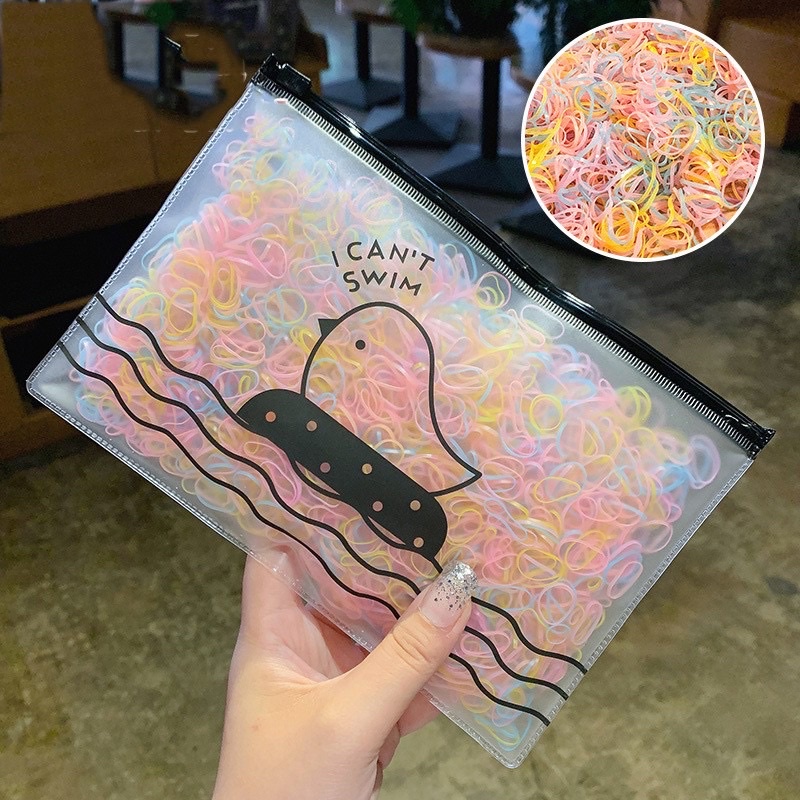 Túi 1000 chun buộc tóc cho bé siêu xinh