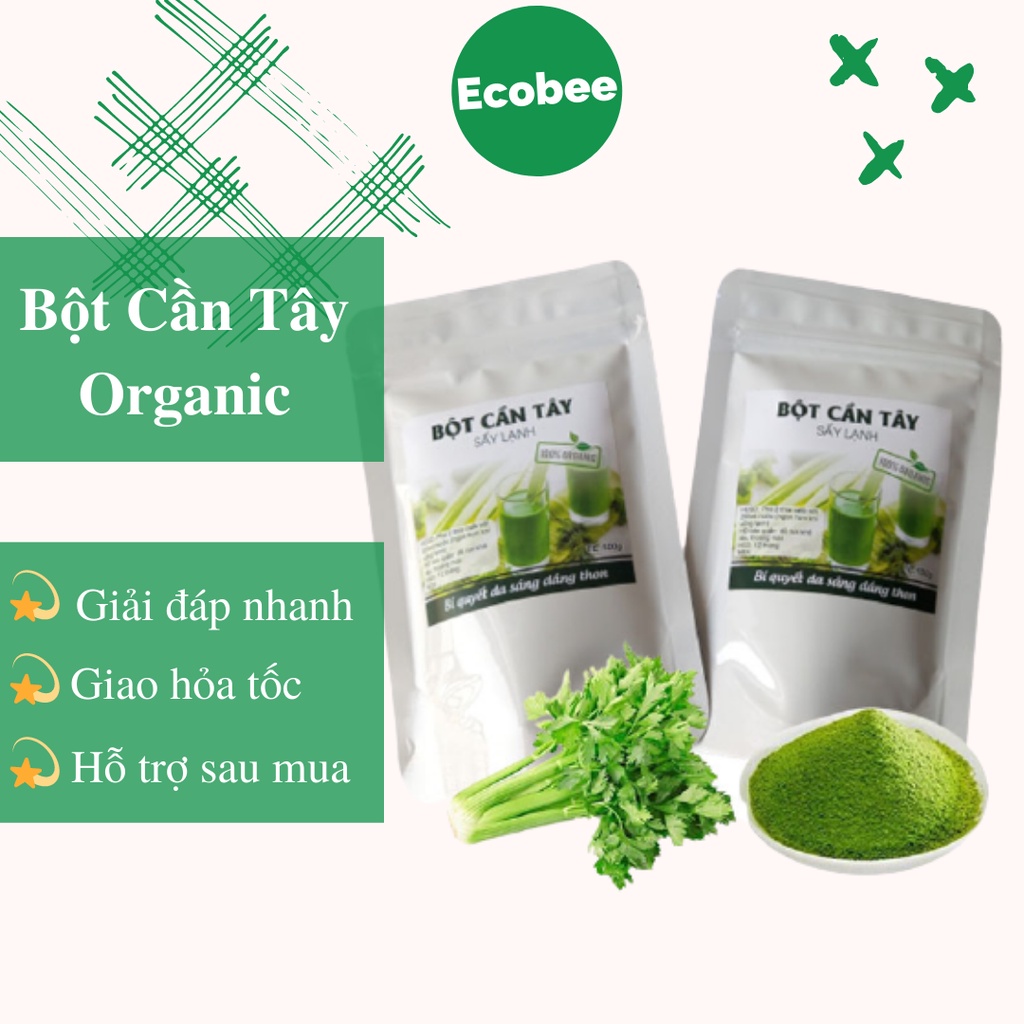 Bột Cần Tây Sấy Lạnh 100gram Giúp Thanh Nhiệt, Detox Cơ Thể - Ecobee