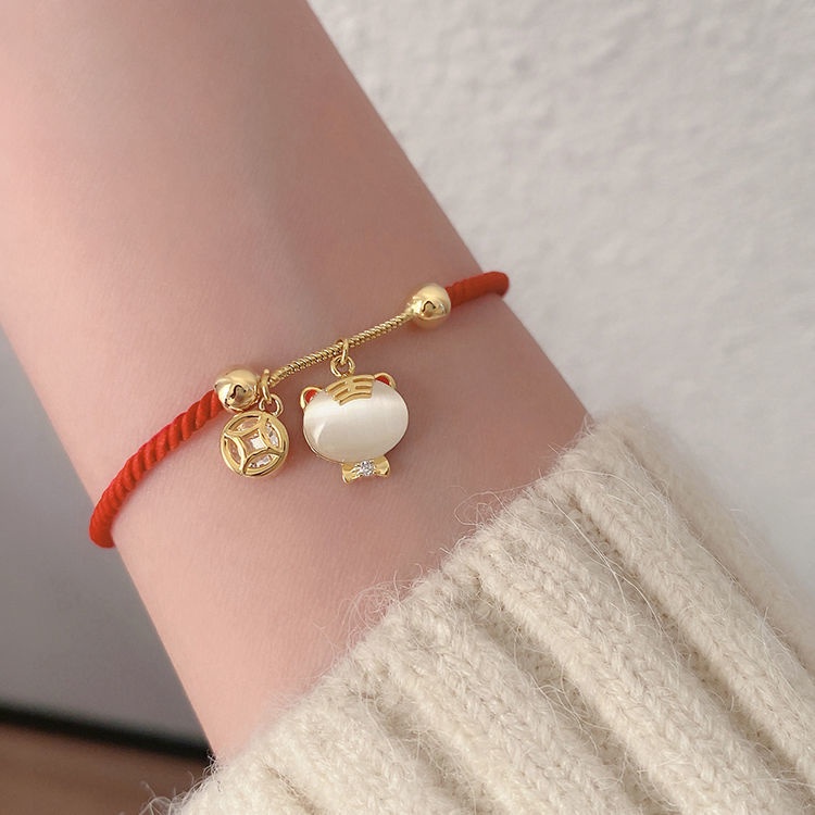 Vòng Tay Dây Đỏ S925 Màu Đỏ May Mắn Cho Nữ Sinh Màu Sắc