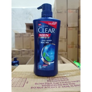 DẦU GỘI CLEAR MEN COOL SPORT BẠC HÀ MÁT LẠNH 630G