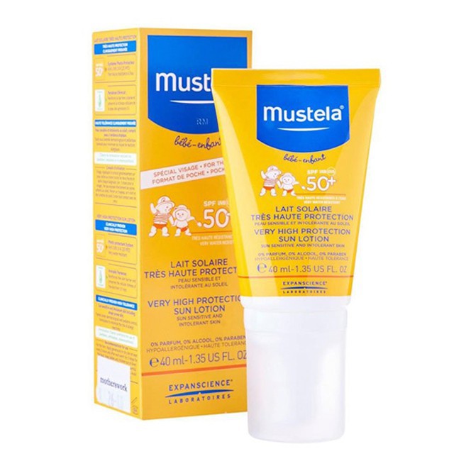 Kem Chống Nắng Của Pháp Cho Trẻ Sơ Sinh Và Trẻ Nhỏ Mustela SPF50+ (40ml)