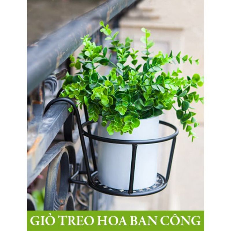 Giỏ Treo Hoa Ban Công - Giỏ Sắt Treo Ban Công Cao Cấp Thép Chịu Lực Và Sơn Tĩnh Điện