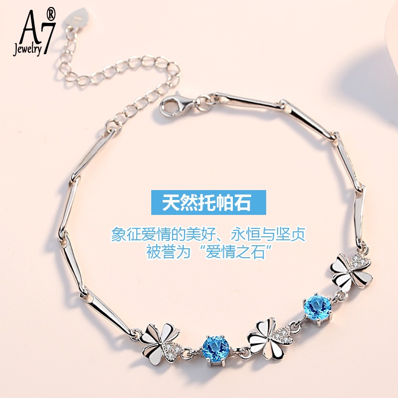 Vòng tay mạ bạc 925 thiết kế xinh xắn thời trang cho nữ