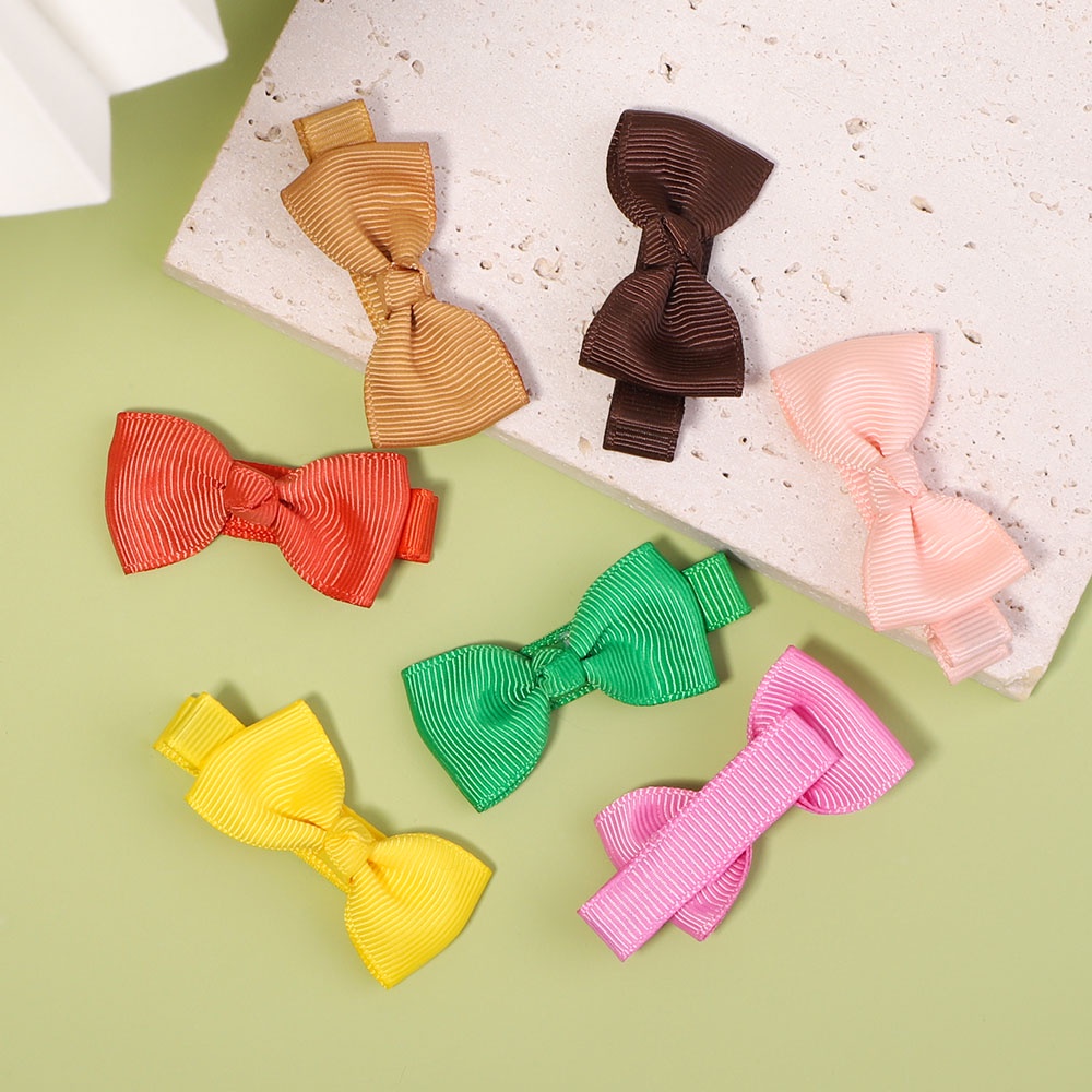 Set 10 kẹp tóc nơ RAINBOW BOWS xinh xắn dành cho nữ