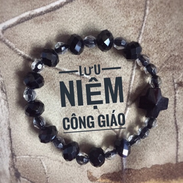 Chuỗi Hạt Mân Côi 10 PhaLê Đen