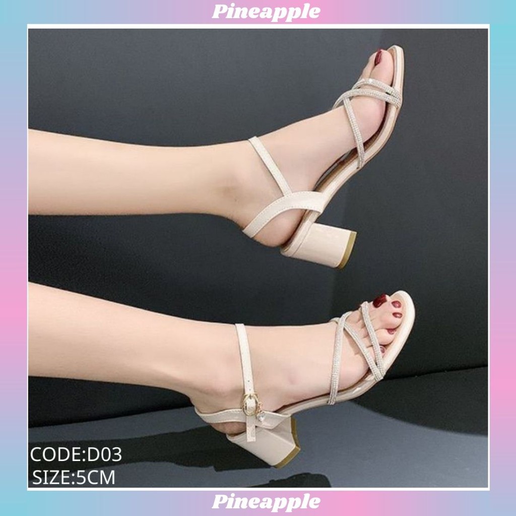 [Có Video Sản Phẩm] Sandal giày cao gót siêu đẹp mới nhất cao 5cm D03