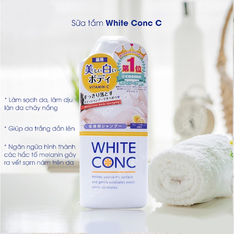 Sữa Tắm Trắng Da White Conc 360ml