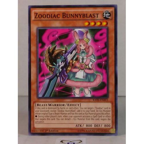 THẺ BÀI YUGIOH Zoodiac Bunnyblast RATE-EN015