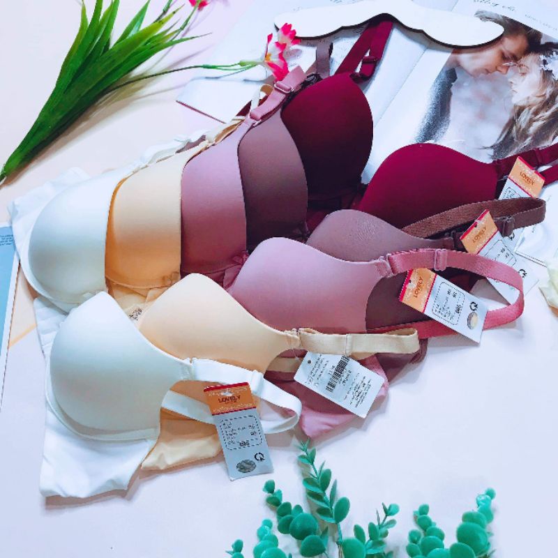 LOVELY Áo Ngực Định Hình Thái Trơn Mút Nâng 2P Cao Cấp