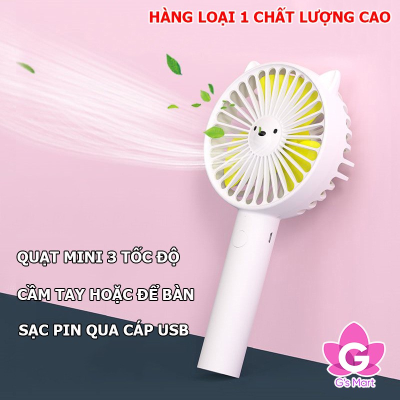 Quạt mini cầm tay N9, quạt mini để bàn 3 tốc độ sạc pin công suất 4W