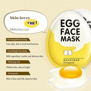 Combo 10 miếng mặt nạ Bioaqua Egg Face Mask (trứng vàng)