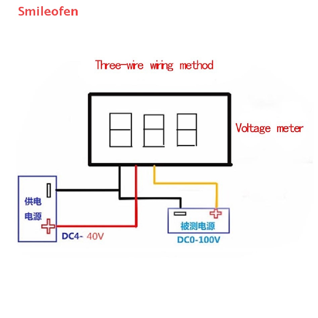 Vôn Kế Kỹ Thuật Số DC 0.28 Inch Kỹ Thuật Số Màn Hình LED DC0-100V Màu Xanh Lá Siêu Nhỏ