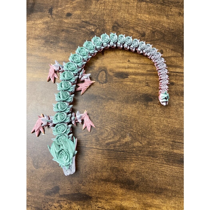 Mô Hình Rồng Rose Dragon cử động khớp linh động bằng công nghệ in 3D trang trí nhà cửa, phong thủy