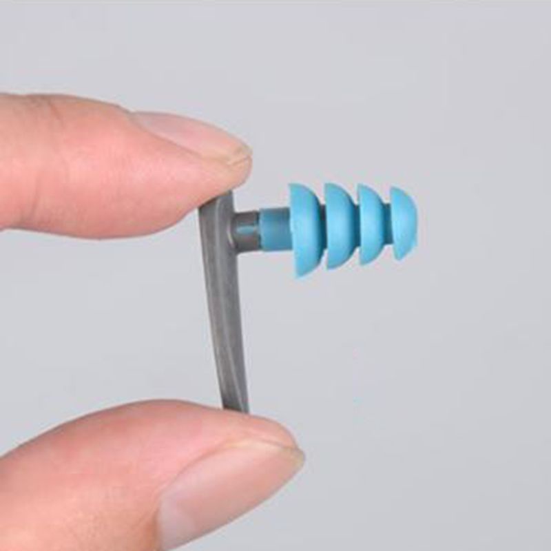 Nút Bịt Tai Bằng Silicon Mềm Chống Nước Chống Ồn Dùng Khi Bơi Lội