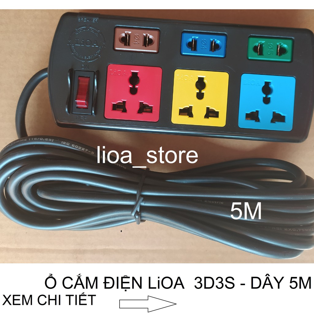 Ổ CẮM ĐIỆN LiOA 3D3S - LOẠI ĐA NĂNG KẾT HỢP CÓ ATTOMAT .