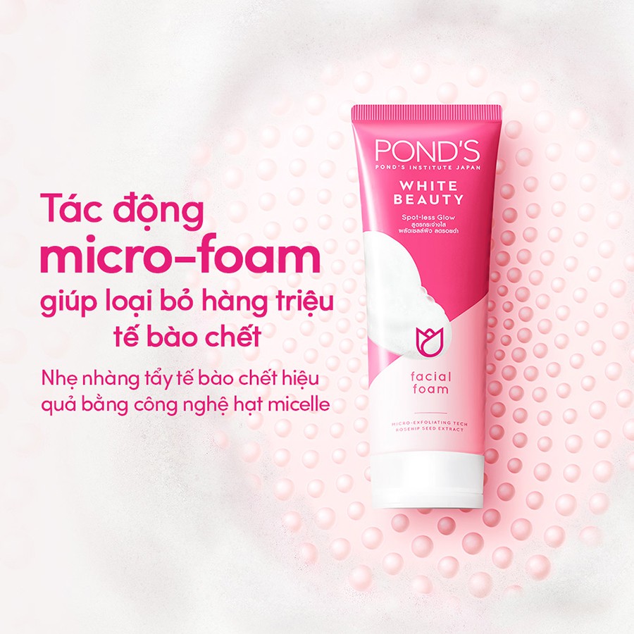 Sữa Rửa Mặt Làm Sáng Da Pond's White Beauty