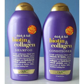 BIOTIN ✅ Bộ gội xả Biotin Collagen Dưỡng Dày Tóc OGX Thick & Full
