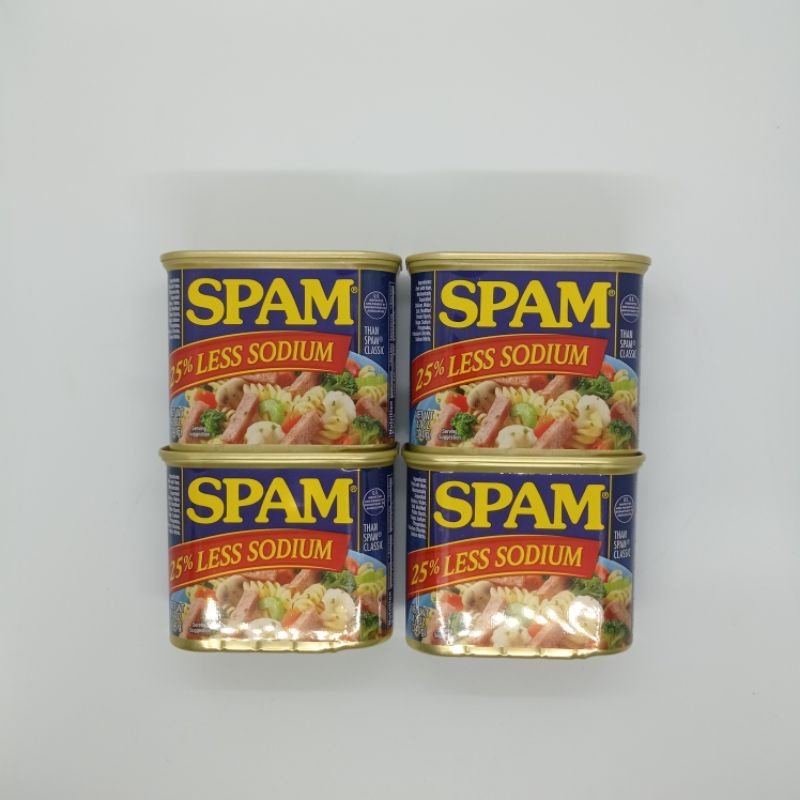 (date 4/2024) Thịt hộp Mỹ ít mặn SPAM 25% less sodium 340g